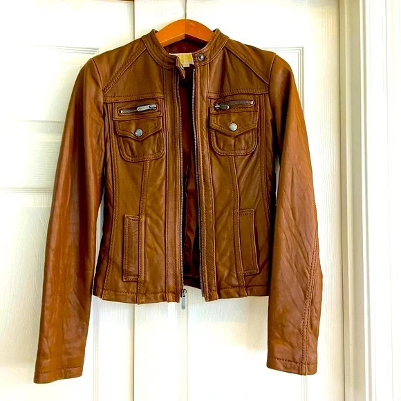 Michael Kors Genuine Leather Jacket, women’s size - XS